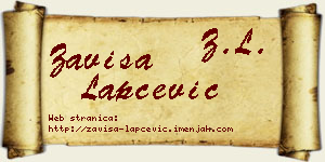 Zaviša Lapčević vizit kartica